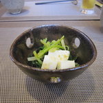 旬菜 和花 - 根三つ葉のモッツアレラチーズのわさび和え（本日の小鉢より～）
