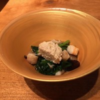 旬味食彩 佳乃 - たらこ・きのこ・ホッキ・小エビのおひたし