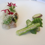 リストランテKubotsu - 五島列島アジのマリネ　根セロリの冷たいスープ