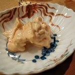 花いち - 海老と柿の胡麻だれ和え