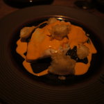 デュ バリー - 真鯛のソテー、イカ墨リゾットに乗せて