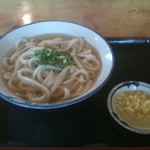 うどんのタヌキ - かけうどん