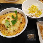 なか卯 - 3種きのこの親子丼ミニ（450円）