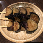 炉端処 一心 - ナス串焼き