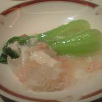 筑紫樓 銀座店 - ランチ　特製ふかひれ姿煮込みセット　中国野菜の蟹ソースかけ 