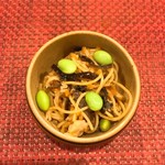 花火 - お通しのとびこ入りのスパゲティサラダ