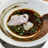 のどぐろ専門 銀座 中俣 - 温物：のどぐろと鮑しゃぶ のどぐろのつくね4