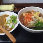 花さやか - えび天玄米うどんミニカレーセット（\880）