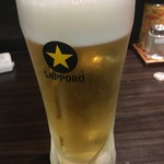 呼び戻しとんこつ 光四郎 - 生ビール