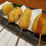 Kushiage Wagaya - 鮪/鱚/山芋/鶏(むね肉)　