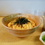 釜揚うどん一紀 - ［2018/10］釜玉うどん(450円)