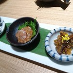 Sobamichi Nishinohanare - 珍味三種盛り
