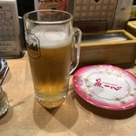 回転寿し　魚一心 - 生ビール