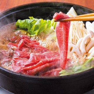 砦特製の割下使用◆国産黒毛和牛のすき焼きコース