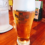 伽哩本舗 - 歩くのはこれからだけど、もうビール^_^