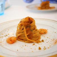 Ristorante Crocifisso - 小エビのリングイネ 赤海老のビスクェソース