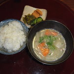 秀月 - ご飯＆団子汁＆香の物