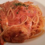 アチェーロ - パスタはワタリガニのトマトソース大盛り（+￥200）