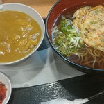 Echigosoba - カレーとおそばのセットにかき揚げ追加