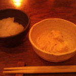 ばーど - お通し。食べかけですいません。