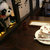 ぱんだ珈琲店 - 料理写真:2009夏（初回訪問）ぱんだココアとそれを見つめるぱんだお父さん