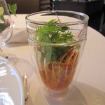 リストランテKubotsu - パスタを自ら皿にあけ、良く混ぜます、、、