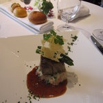 リストランテKubotsu - 八角で煮込んだ牛肉のソテー 九州産グリーンアスパラガスのリゾットを添えて