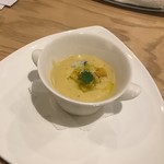 Ristorante SAWADA - ゴルゴンゾーラを浮かべたサツマイモの温かいスープ