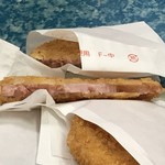 肉のさかもと - ハムカツ断面　※昔ながらのやつ