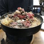 すき焼･鍋物 なべや - 牛肉鉄鍋、完成！