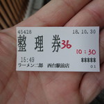 ラーメン二郎 - 整理券配布！