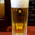 北海道らーめん ひむろ - サッポロ生ビール：300円