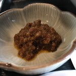 Shinshuu Komugi Ramen Kameya - 味噌やさいらーめん付属の豚挽肉入りピリ辛味噌