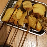 Kushikatsu Dengana - 秋串セットの5本&ちょい飲みセットの3本