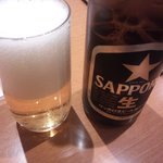 炭匠きしもと - 瓶ビールは　キリン・アサヒ・サッポロからチョイス　この日はもちろんサッポロで！