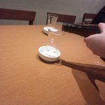 炭匠きしもと - 日本酒注いでもらいます。