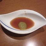 炭匠きしもと - ゆずコショウ入りポン酢　これをぞうすいに投入します。