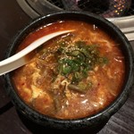 焼肉専門店 さん臓 - ユッケジャンスープ〜ハーフ