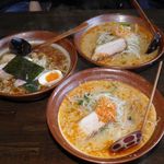 会津とらや - 奥の２つは大盛り