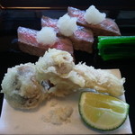 米倉 - イチボと松茸の天ぷら