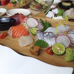 Dining Shion - 1809_Dining Shion-紫音-_刺身盛合せ＠228,000Rp サーモン、サバ、イカ、タコ、マグロ、ホタテ