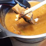 Fujiyama55 - 1809_Fujiyama55_Tsukemen@78,000Rp(つけ麺)+Tokumori@8,000(特盛) つけ汁にメンマ。