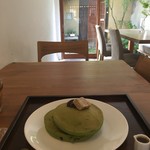 うめぞの カフェアンドギャラリー - 抹茶のホットケーキ