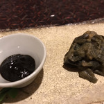 季より - 茄子の辛子和え・東京湾の板海苔の佃煮