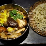 つきじ 文化人 - 木の子そば   1,230円  松茸入り