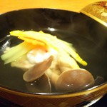 御料理 古川 - 蟹しんじょ、丹波シメジのお椀