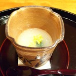 御料理 古川 - 鱈の白子とほうれん草が入ったかぶら蒸し