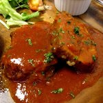 お座敷ダイニングカフェ 醍醐 - 柔らかい豚肉のデミトマトソース煮込み！