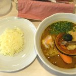 スープカレー　plus one - 柔らか角煮、ライス小