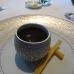 シェ・イノ - 温度玉子・黒トリュフピューレ